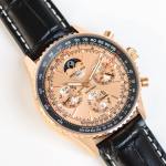 Breitling Navitimer 140th Anniversary 43mm Gold Dial Chronograph Watch - Image 3