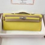 Kelly Cut 31 Epsom Jaune Poussin  (1Z) Palladium Hardware