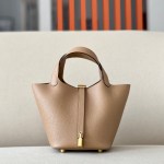 Picotin Lock 18 Clemence  Chai(0M) Gold Hardware