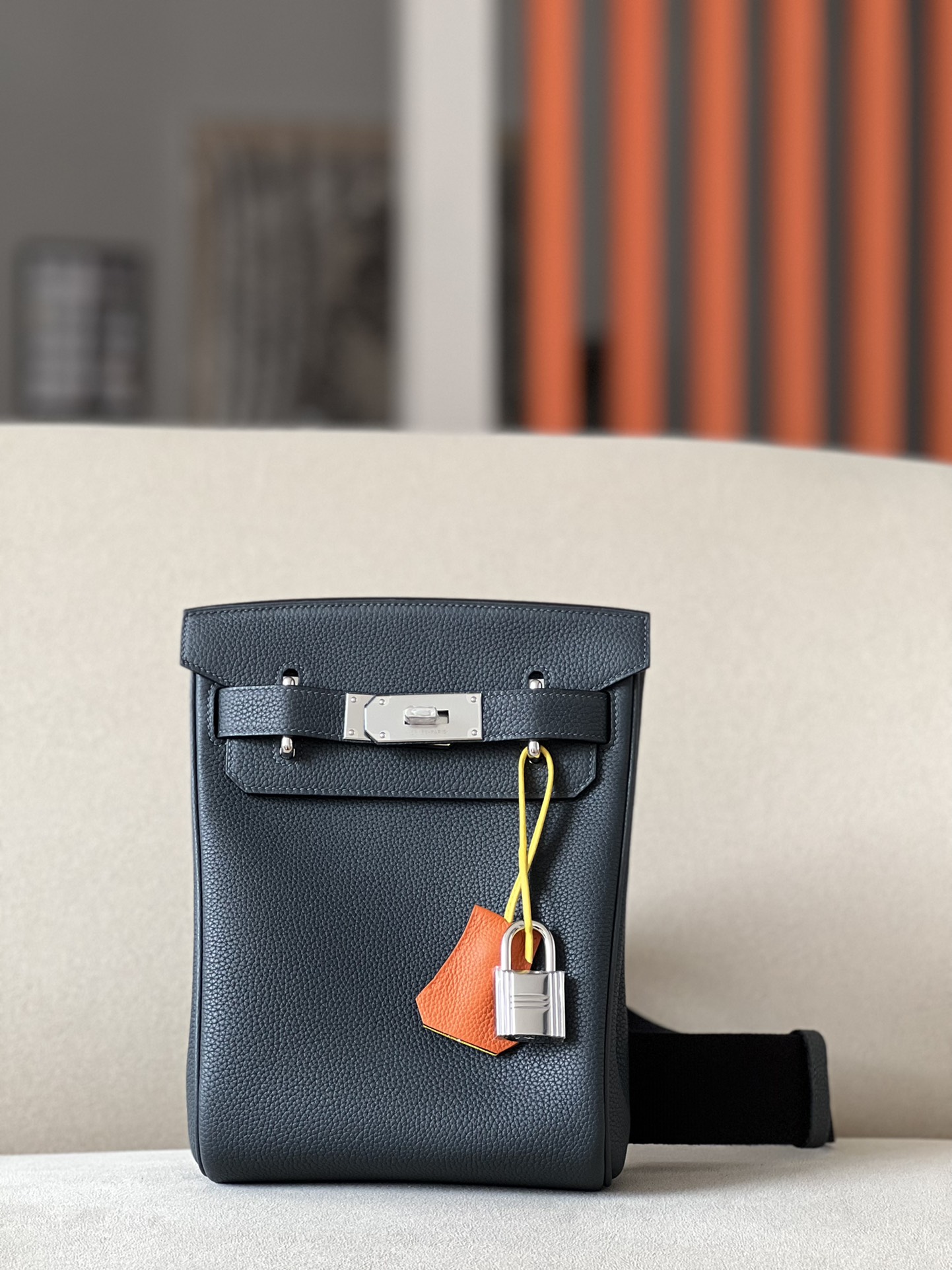 Birkin Hac a Dos PM Backpack HSS Togo Caban (3Y) And Jaune de Naples (9O)Palladium Hardware Birkin Hac a Dos PM Backpack HSS Togo Caban (3Y) And Jaune de Naples (9O)Palladium Hardware