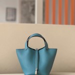 Picotin Lock 18 Clemence New Bleu Jean(D2) Palladium Hardware