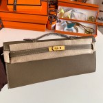 Kelly Cut 31 Epsom Etoupe (18) Gold Hardware