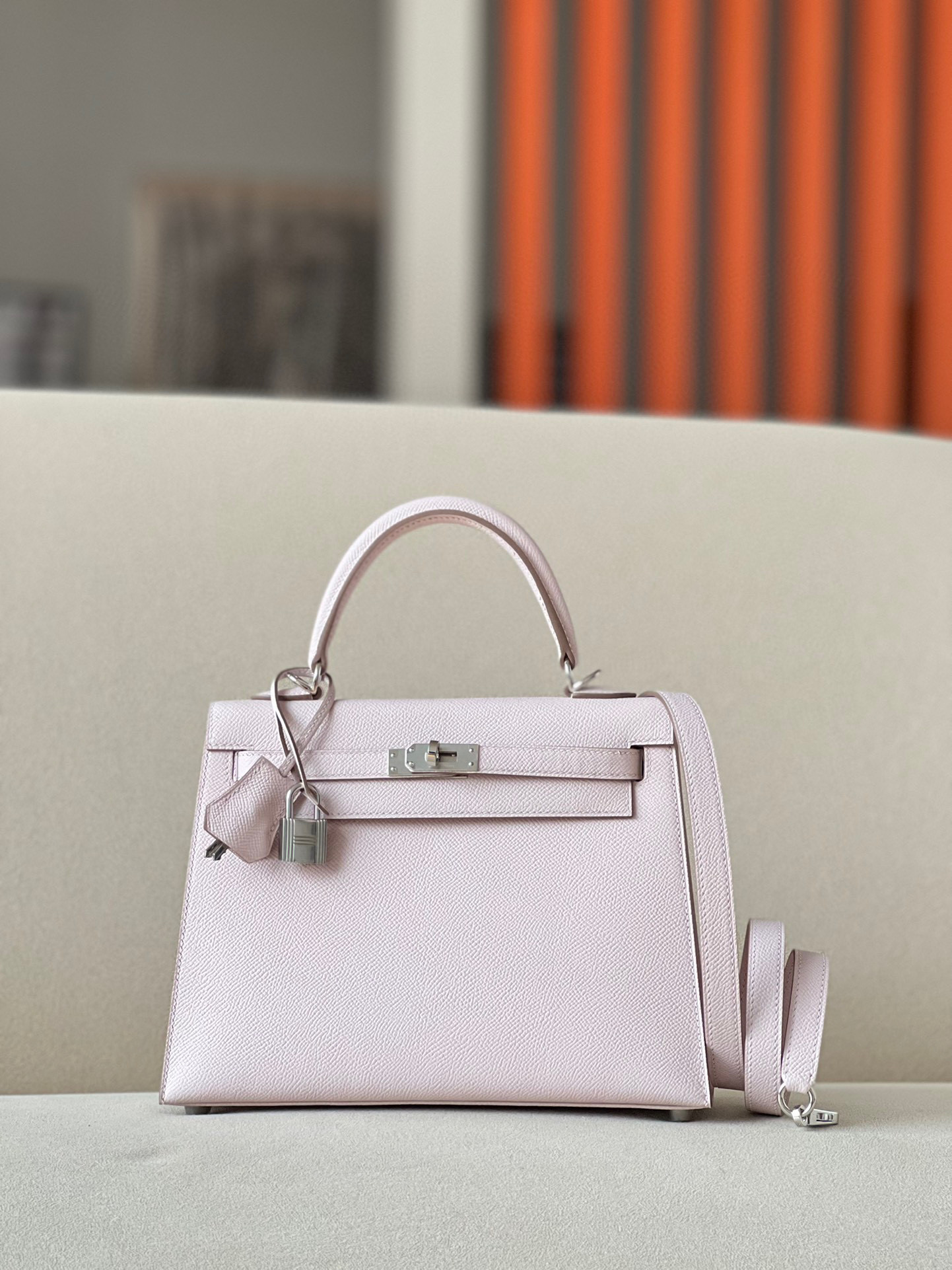 HSC-67017DE51E17 Kelly 25 Epsom Mauve Pale (09) Palladium Hardware - Image 1