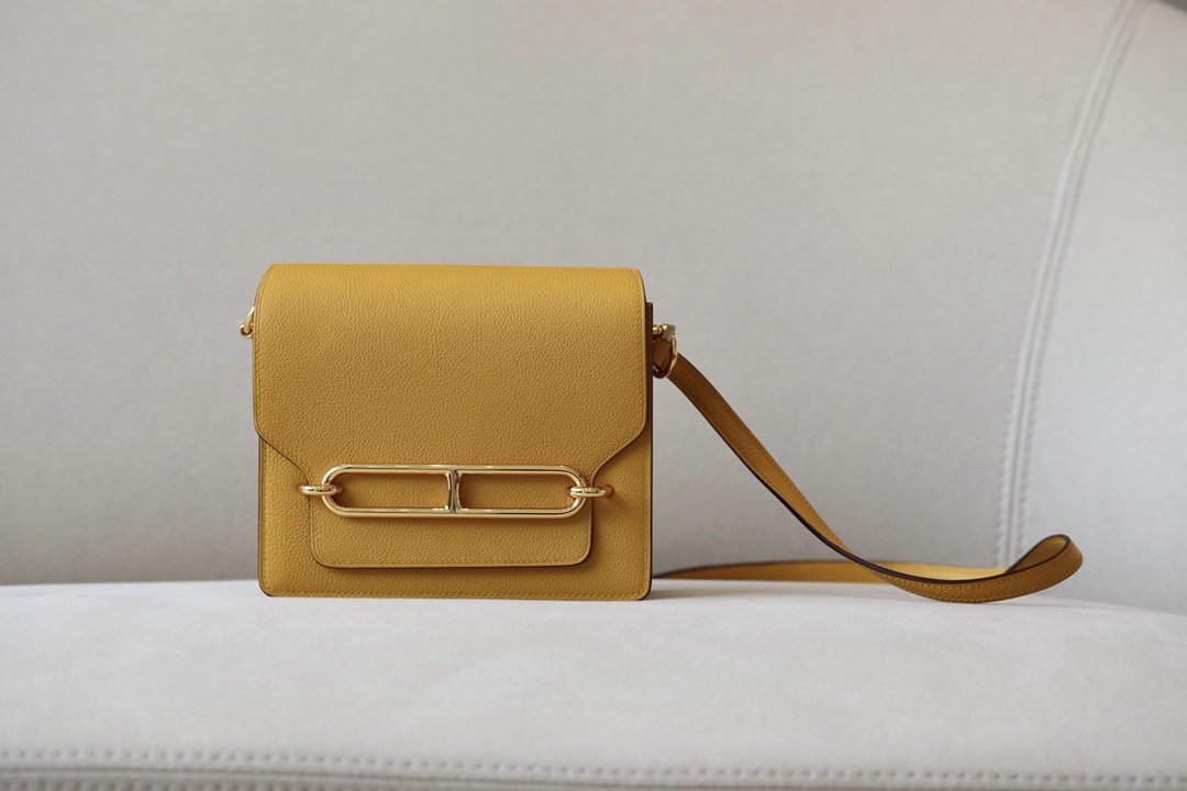 HSC-68E624BFFB78 Roulis Mini Evercolor Jaune Amber (9D) Gold Hardware - Image 1