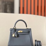 Kelly 25 Togo Graphite (88)  Gold Hardware