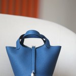 Picotin Lock 18 Clemence Deep Blue(S4)  Palladium Hardware