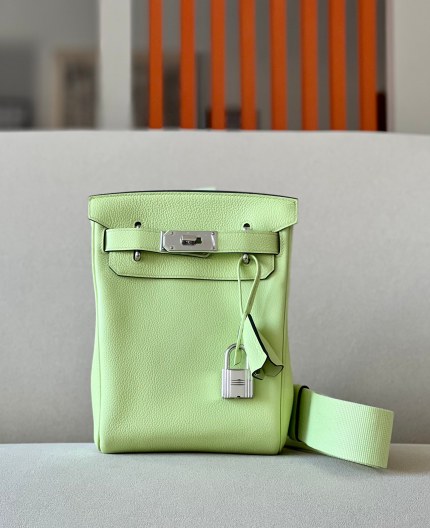 Birkin Hac a Dos PM Backpack Togo Vert Absinthe (Y6) Palladium Hardware