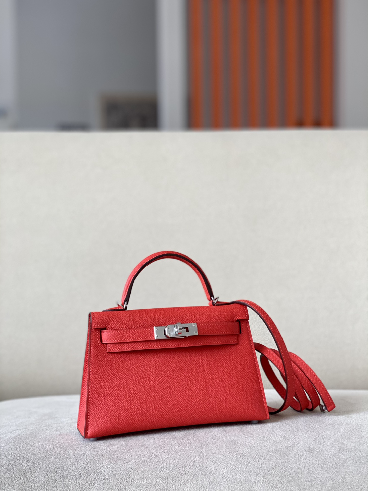HSC-8A2121942410 Kelly Mini Epsom Bougainviuier (A5) Palladium Hardware - Image 1