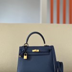 Kelly 25 Epsom Blue saphir (73) Gold Hardware