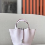 Picotin Lock 18 Clemence and Matt Alligator Mauve Pale(09)Palladium Hardware