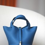 Picotin Lock 18 Clemence Deep Blue(S4)  Gold Hardware