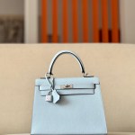 Kelly 25 Epsom Bleu Brume (T0) Palladium Hardware