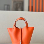 Picotin Lock 18 Clemence Orange(93) Palladium Hardware