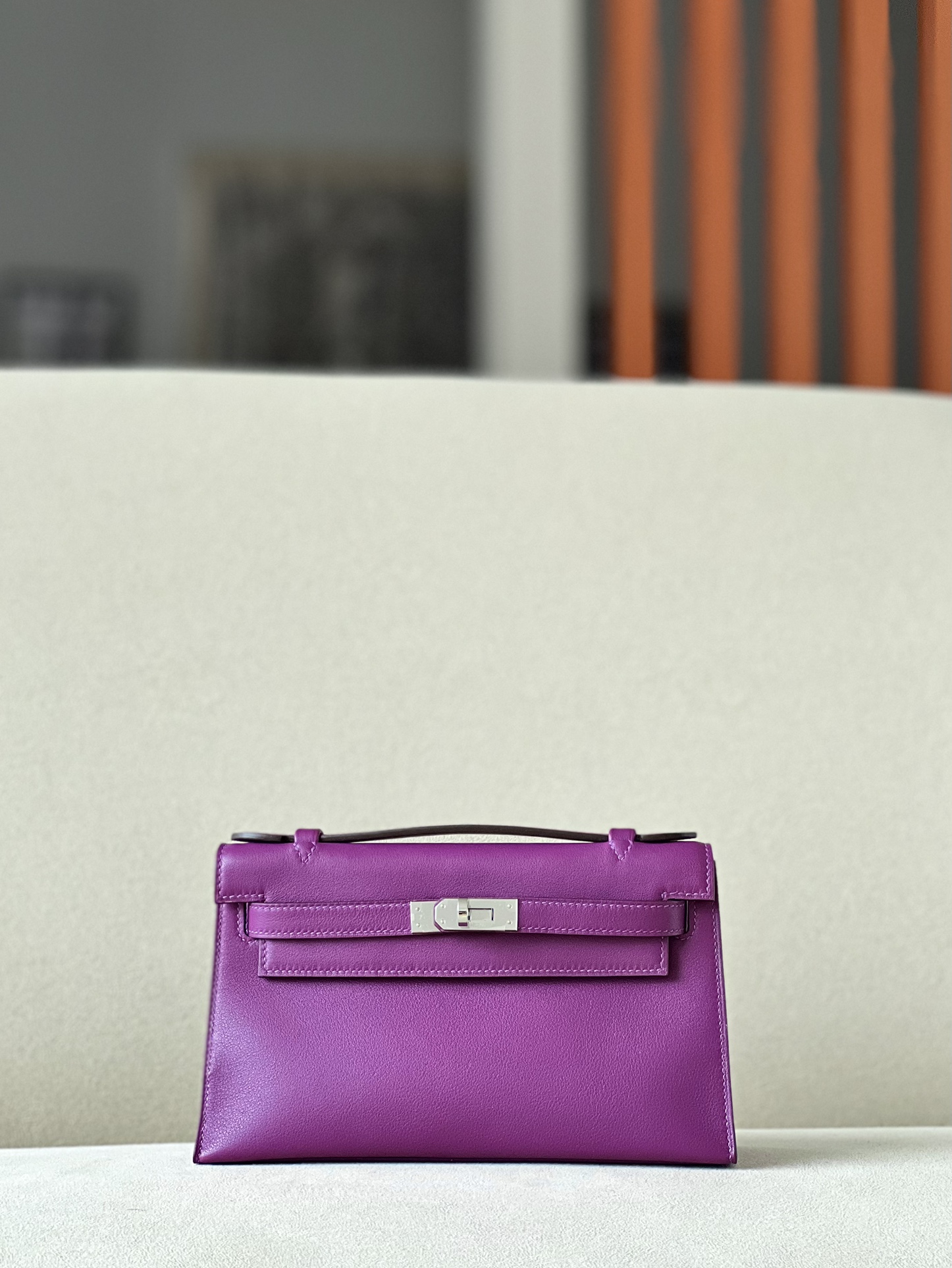 HSC-9D9720B251D3 Kelly Pochette Swift Anemone (P9) Palladium Hardware - Image 1