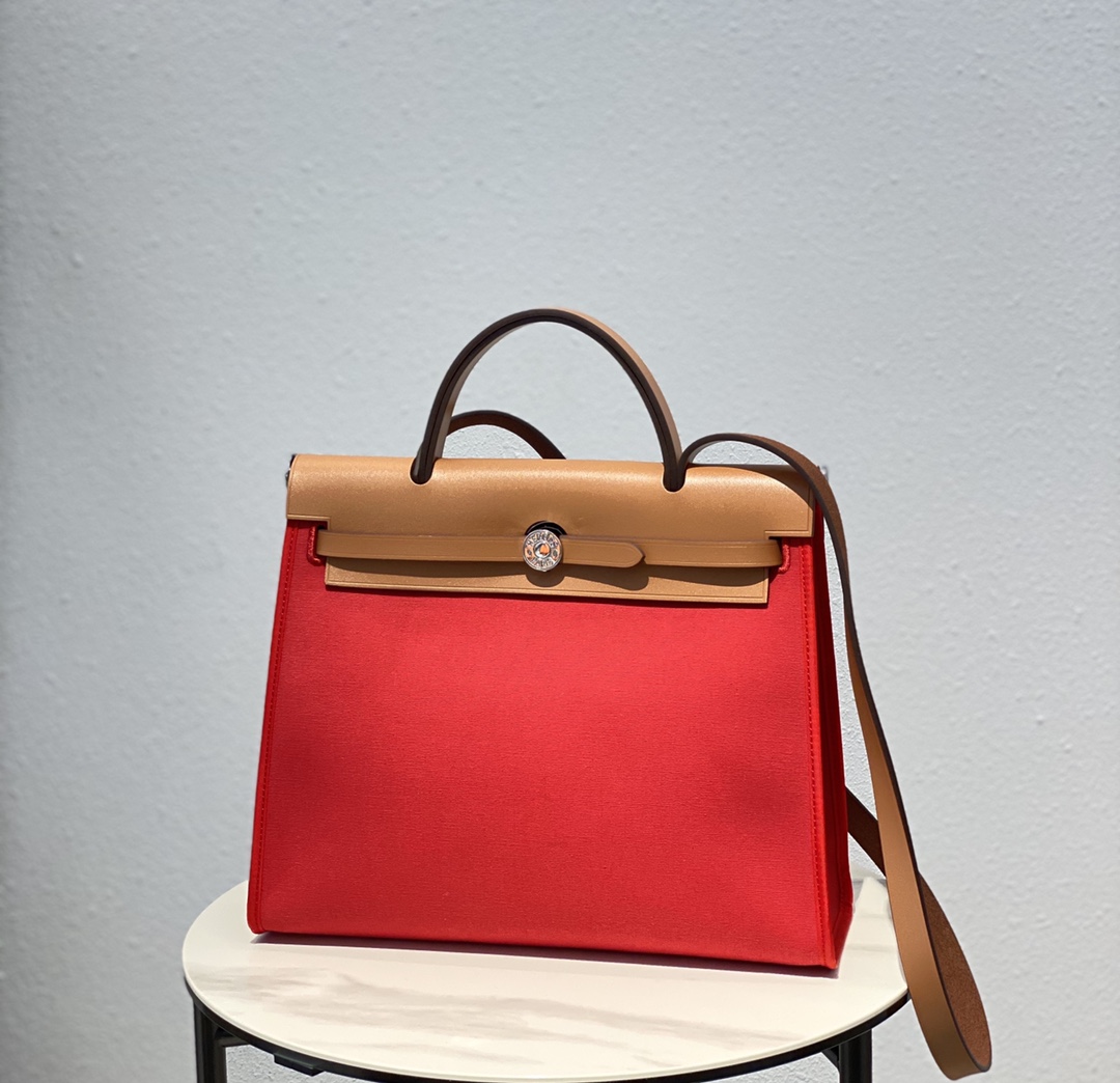HSC-A083082FA35C Herbag Zip 31 Rouge Casaque (Q5) Palladium Hardware - Image 1