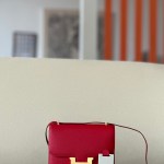 Constance 19 Epsom Rouge Casaque(Q5) Gold Hardware