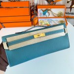 Kelly Cut 31 Epsom Blue Jean (75) Gold Hardware