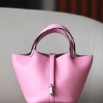 Picotin Lock 18 Clemence and Matt Alligator Pink(5P) Palladium Hardware
