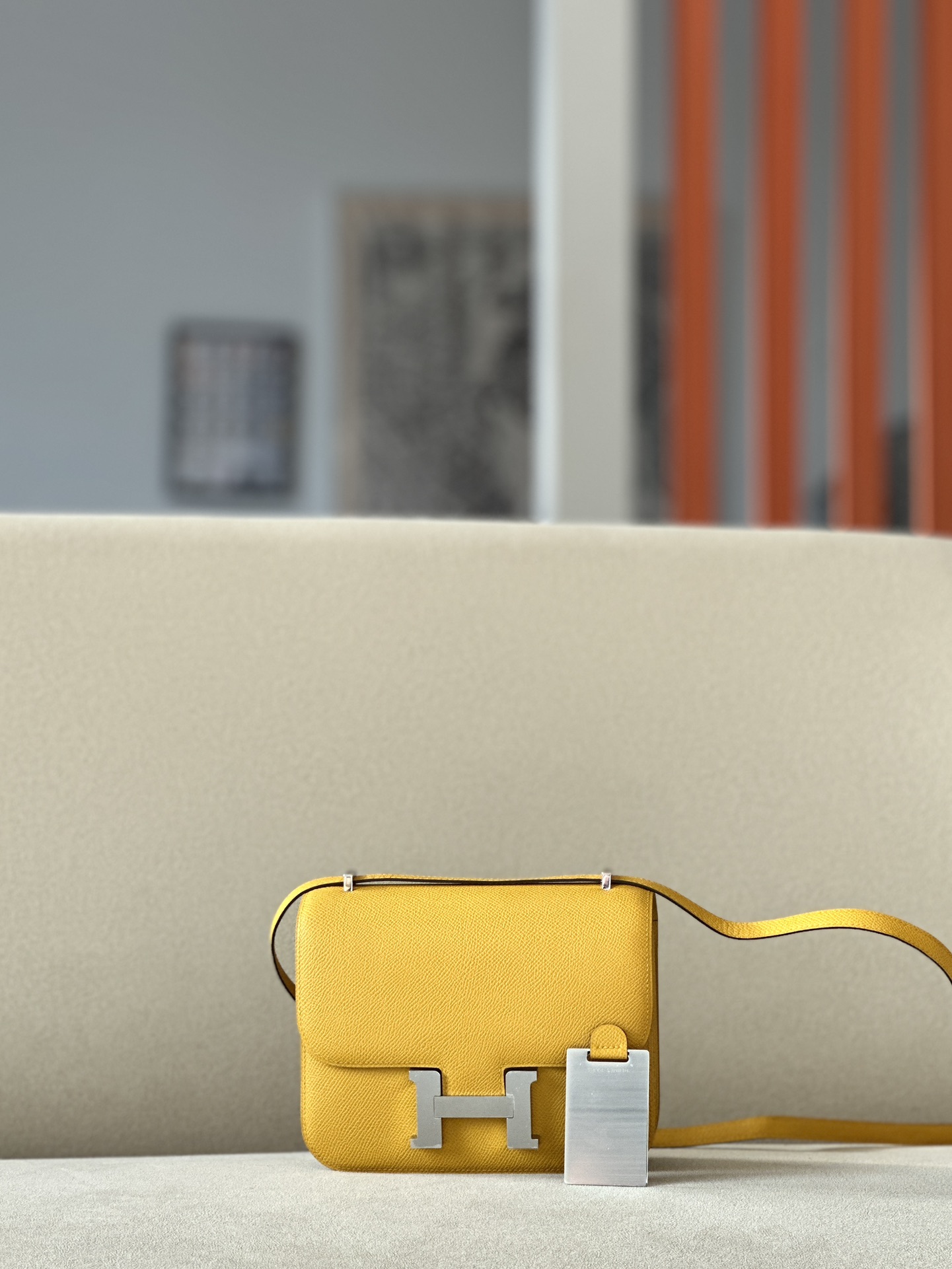 HSC-B6D064D47AB6 Constance 19 Epsom Jaune Amber(9D) Palladium Hardware - Image 1