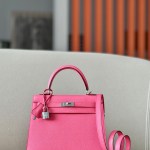 Kelly 25 Epsom Rose Lipstick (U5) Palladium Hardware