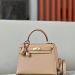 Kelly 25 Epsom Biscuit (4B) Gold Hardware