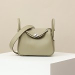Lindy Mini Clemence Beige Marfa (8Q) Palladium Hardware