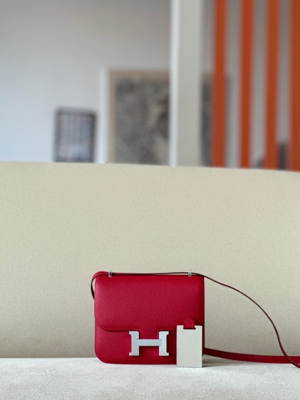 Constance 19 Epsom Rouge Casaque(Q5) Palladium Hardware