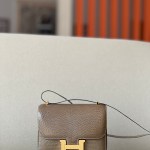 Constance 19 Lizard Ficelle (17) And Gris Caillou(8D)Palladium Hardware