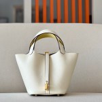 Picotin Lock HSS 18 Clemence Nata(I2) and Jaune Poussin(1Z) Gold Hardware