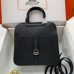 Hermes Halzan 25 Clemence Nior (89) Palladium Hardware