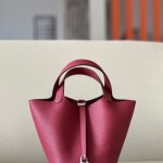 Picotin Lock 18 Clemence Rouge Grenade(K1) Palladium Hardware
