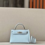 Kelly Mini Epsom Blue Pale (08) Palladium Hardware