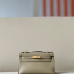 Kelly Pochette Swift Beige Marfa (8Q) Gold Hardware
