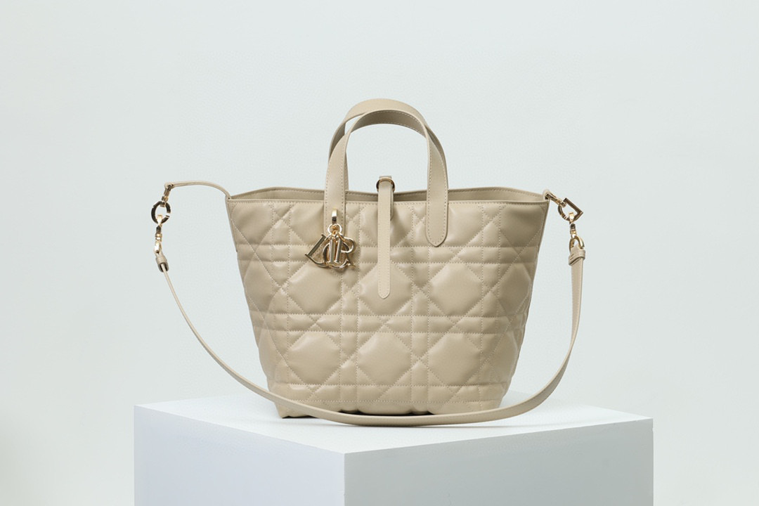 HSC-00F26B717FF6 Medium Dior Toujours Vertical Tote Bag - Image 1
