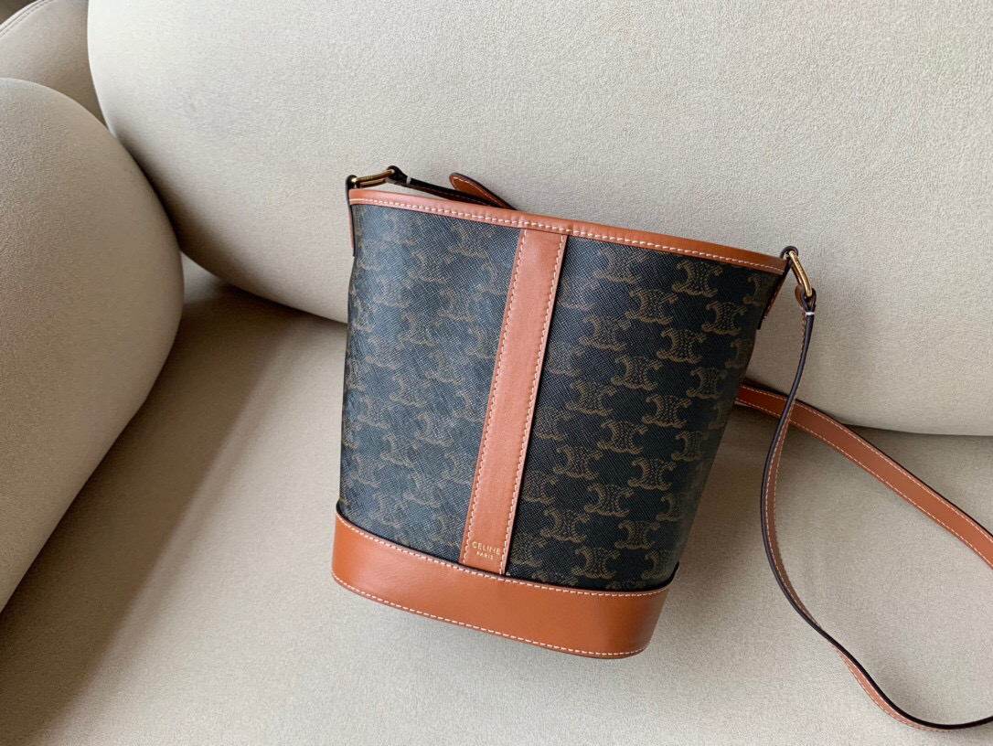 HSC-010A2214D90A Celine Canvas Bucket - Image 1