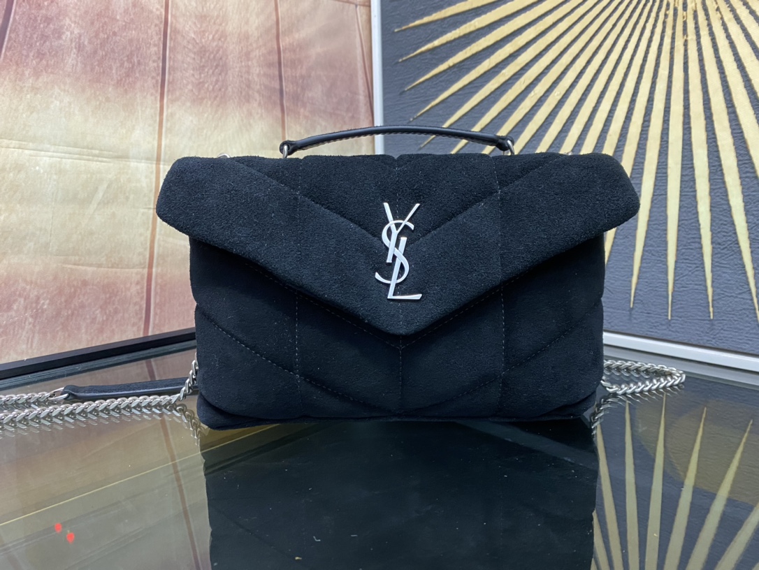 HSC-077B32C4D991 YSL Toy Puffer In Suede - Image 1