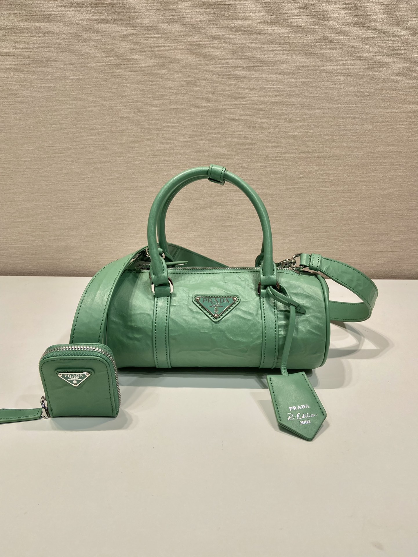 HSC-0AFE3C3EC97B Prada Antique Nappa Leather Handbag - Image 1
