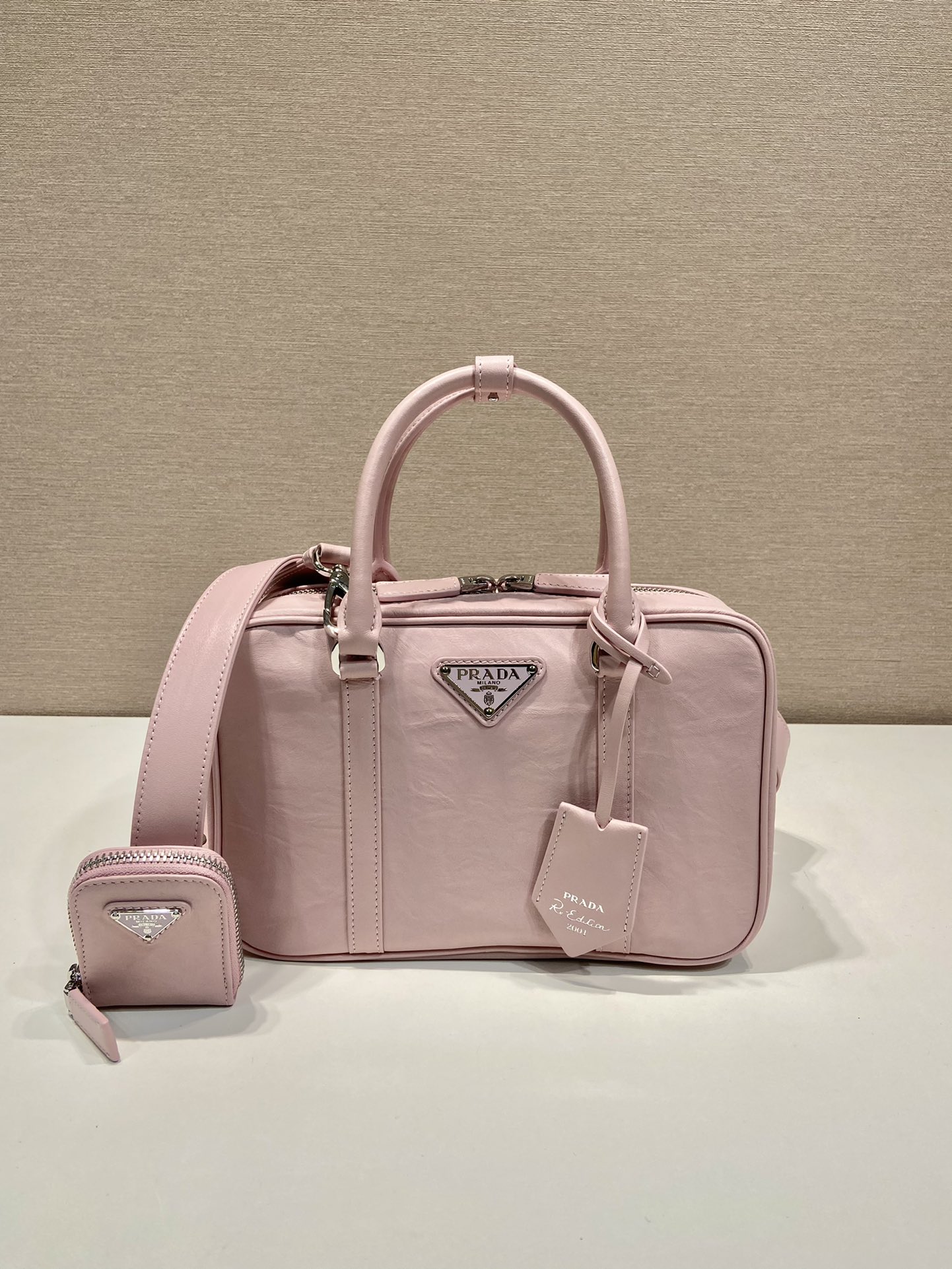 HSC-0E88CEF92EAD Prada antique nappa leather top handle bag - Image 1