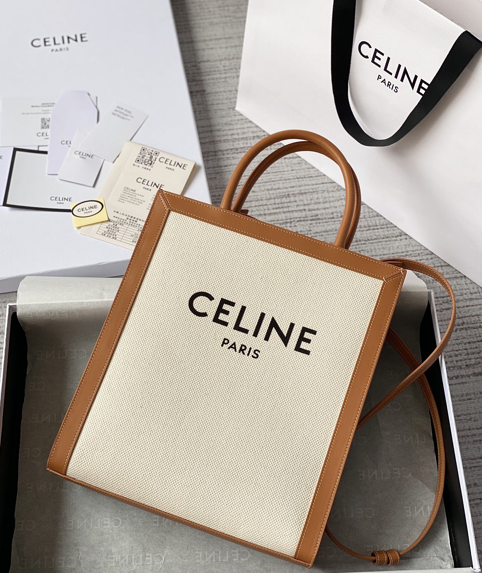HSC-10C5EE7B24E1 CELINE CABAS TRIOMPHE TOTE - Image 1