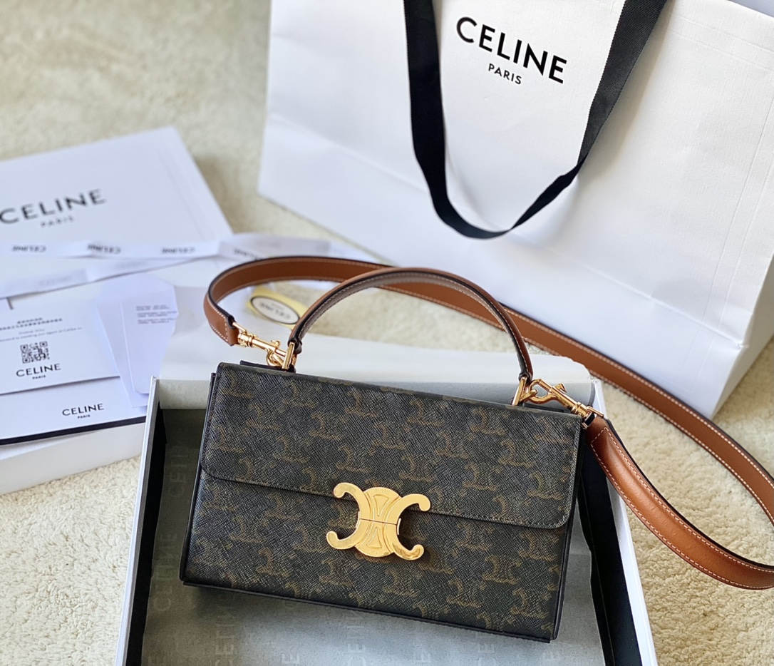 HSC-17E856F37679 CELINE BOX TRIOMPHE BAG - Image 1