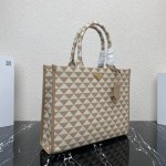 Large Prada Symbole embroidered fabric handbag - Image 3