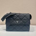 Prada Black Re-nylon Large Padded Shoulder Bag