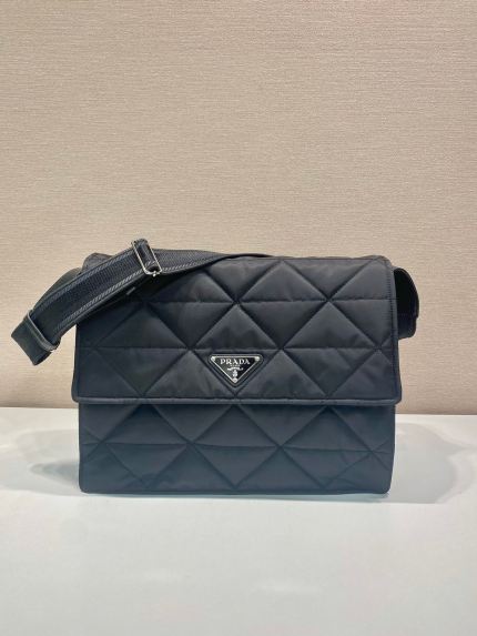 Prada Black Re-nylon Large Padded Shoulder Bag