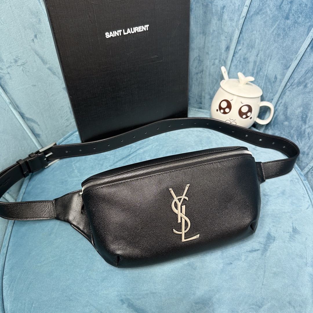 HSC-1F1FDD76E2C9 YSL CASSANDRE CLASSIC BELT BAG IN GRAIN DE POUDRE EMBOSSED LEATHER - Image 1