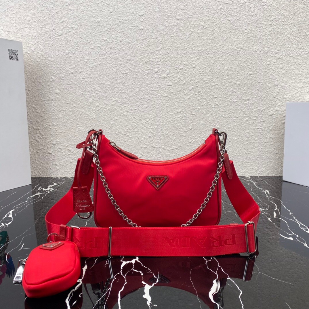 HSC-219B39223B57 Prada Nylon Hobo - Image 1