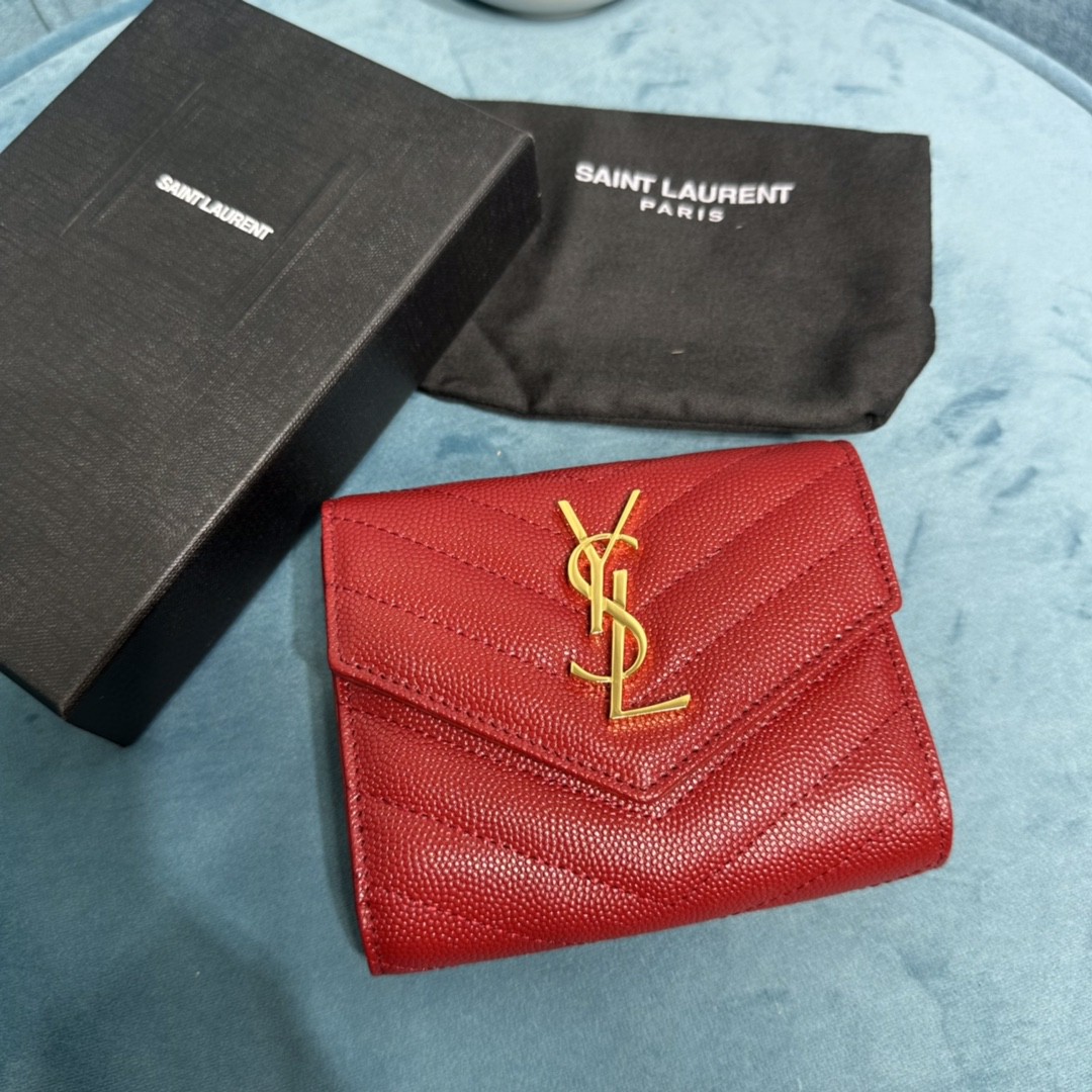 HSC-2345BEE3D7DE YSL CASSANDRE MATELASSÉ COMPACT TRI FOLD WALLET - Image 1