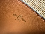 Valentino SMALL ROCKSTUD SHOULDER BAG IN WOVEN RAFFIA - Image 5