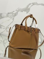 Prada Buckle medium leather handbag with belt - Image 3