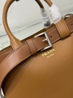 Prada Buckle medium leather handbag with belt - Image 5
