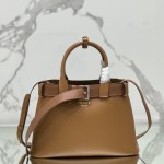 Prada Buckle medium leather handbag with belt